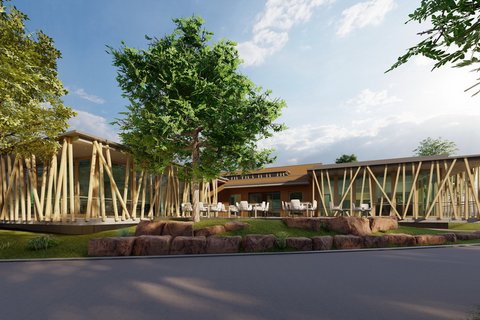 Losheim Empfangsgebäude Campingplatz Visualisierung