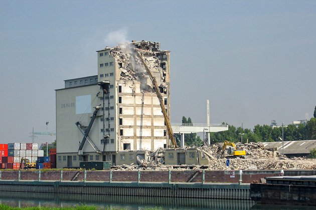 Rückbau Getreidespeicher, Mannheim-2